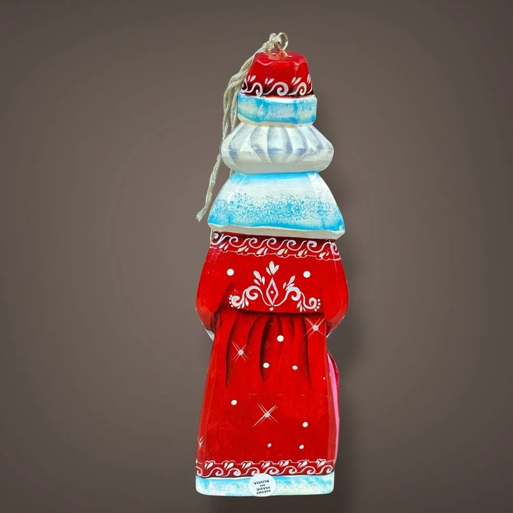 G. DeBrekht Russian Santa Father Frost Wood Figurine 6.25